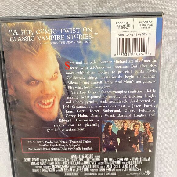 The Lost Boys DVD Movie With Case Rated R Vampires - Picture 4 of 8